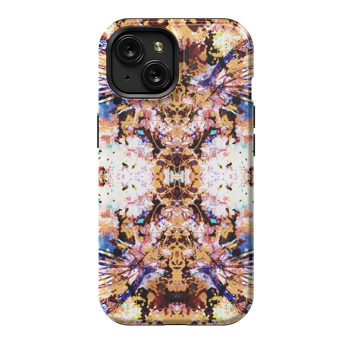 iPhone 15 StrongFit Painted butterfly wings and flower petals by Oana 