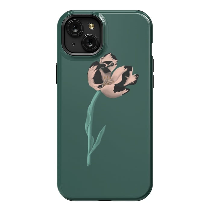 iPhone 15 Plus StrongFit Tulip Flower by Tishya Oedit
