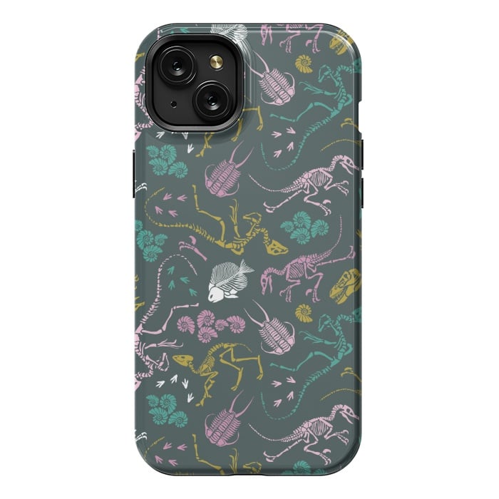 iPhone 15 Plus StrongFit Dinosaurs by Tishya Oedit