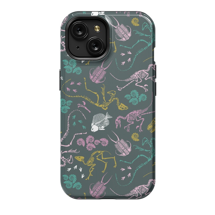 iPhone 15 StrongFit Dinosaurs by Tishya Oedit