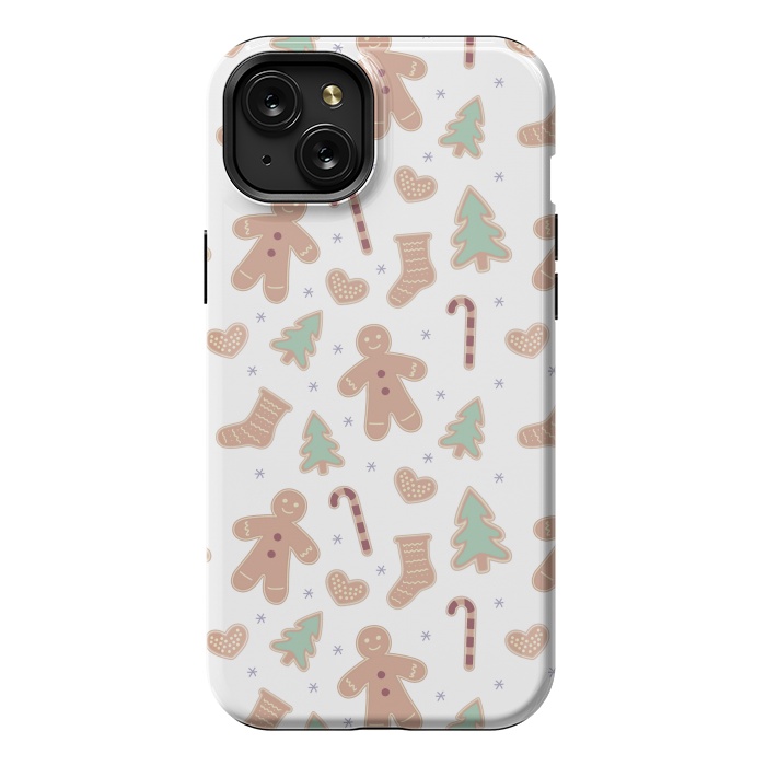 iPhone 15 Plus StrongFit ginger bread pattern by MALLIKA
