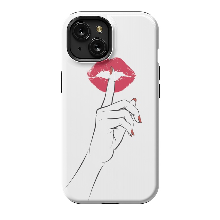 iPhone 15 StrongFit Red Lips Secret by Martina