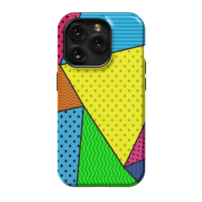 iPhone 15 Pro StrongFit colourful abstract dotted pattern by MALLIKA