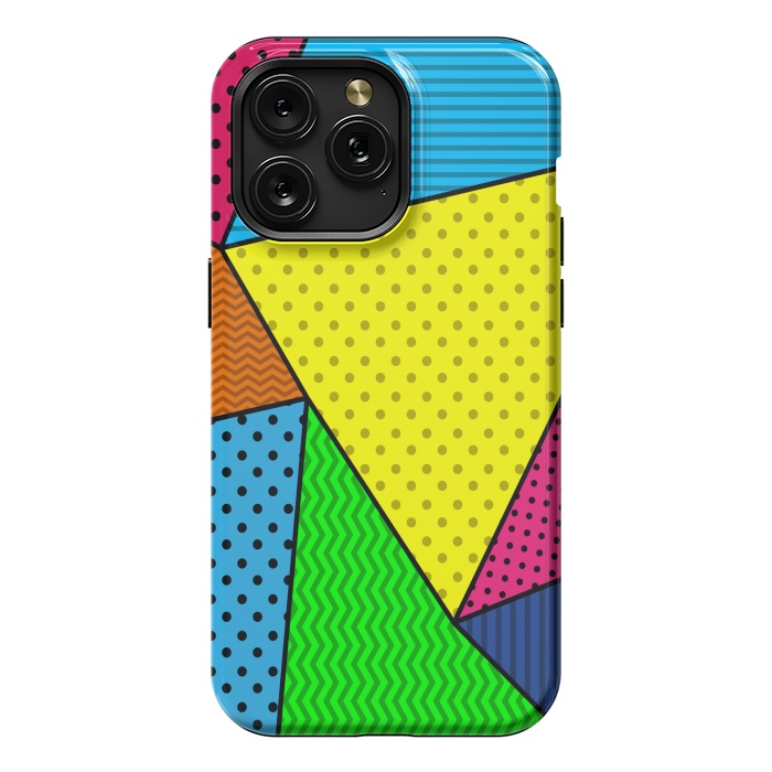 iPhone 15 Pro Max StrongFit colourful abstract dotted pattern by MALLIKA