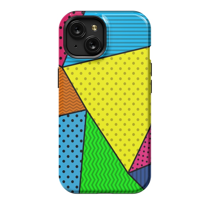 iPhone 15 StrongFit colourful abstract dotted pattern by MALLIKA
