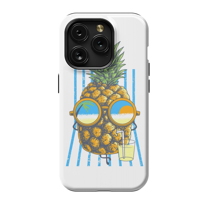 iPhone 15 Pro StrongFit Pineapple Sunbathe by Afif Quilimo