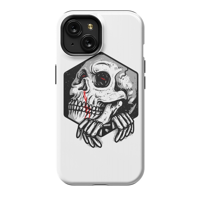 iPhone 15 StrongFit Skull Heaxagon by Afif Quilimo