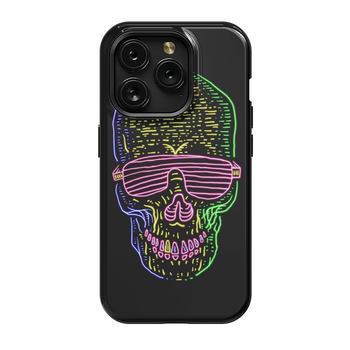 iPhone 15 Pro StrongFit Skull Neon 1 by Afif Quilimo