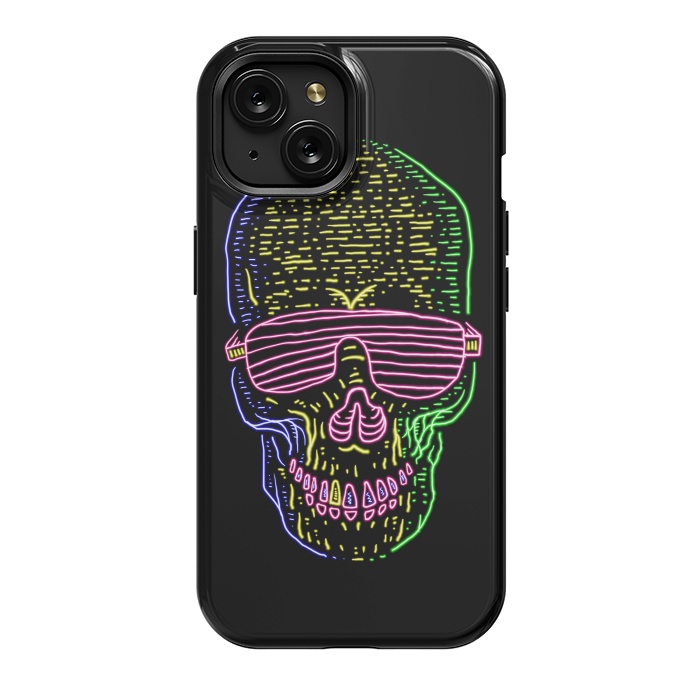 iPhone 15 StrongFit Skull Neon 1 by Afif Quilimo