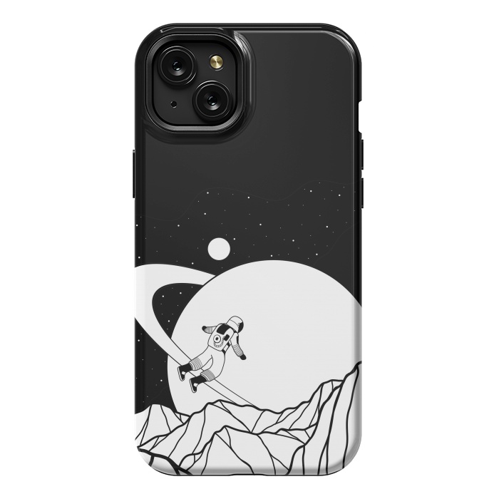 iPhone 15 Plus StrongFit Space walk (black and white) by Steve Wade (Swade)