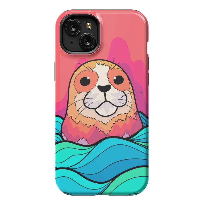 iPhone 15 Plus StrongFit The happy seal by Steve Wade (Swade)