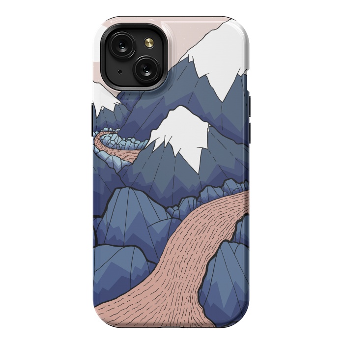 iPhone 15 Plus StrongFit The twisting river in the mountains by Steve Wade (Swade)