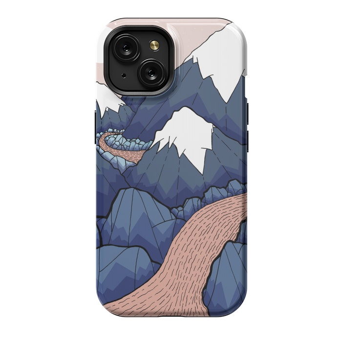 iPhone 15 StrongFit The twisting river in the mountains by Steve Wade (Swade)