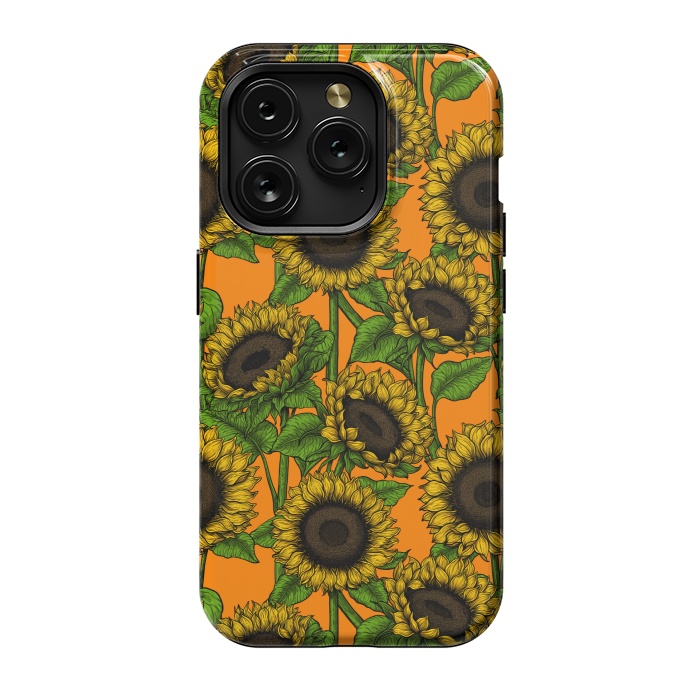 iPhone 15 Pro StrongFit Sunflowers by Katerina Kirilova