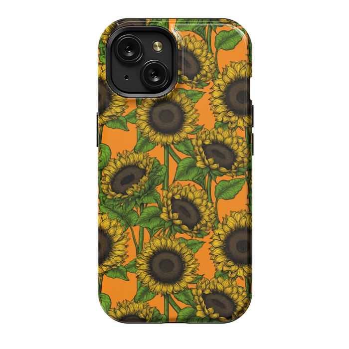 iPhone 15 StrongFit Sunflowers by Katerina Kirilova