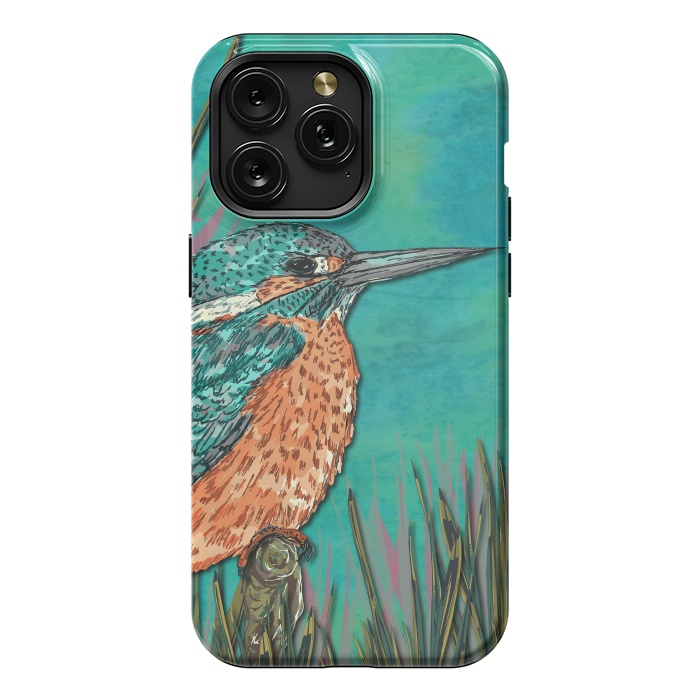iPhone 15 Pro Max StrongFit Kingfisher by Lotti Brown