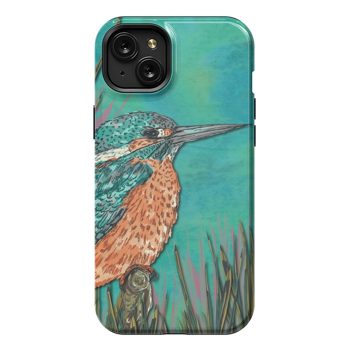 iPhone 15 Plus StrongFit Kingfisher by Lotti Brown