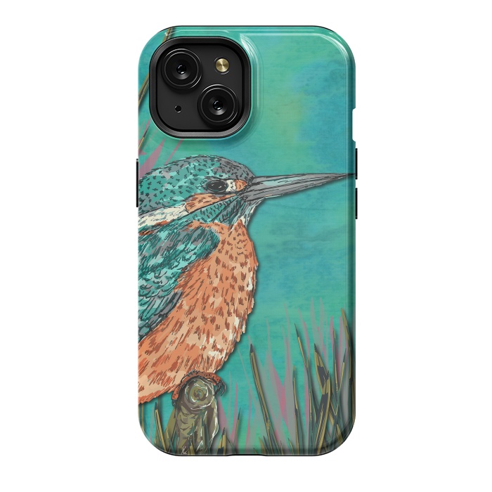 iPhone 15 StrongFit Kingfisher by Lotti Brown