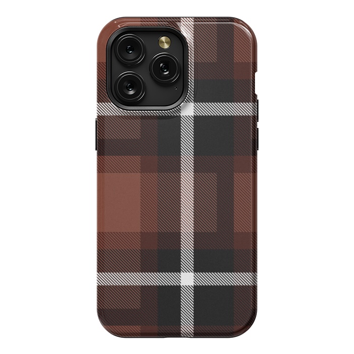 iPhone 15 Pro Max StrongFit Autumn Foliage Plaid by TMSarts