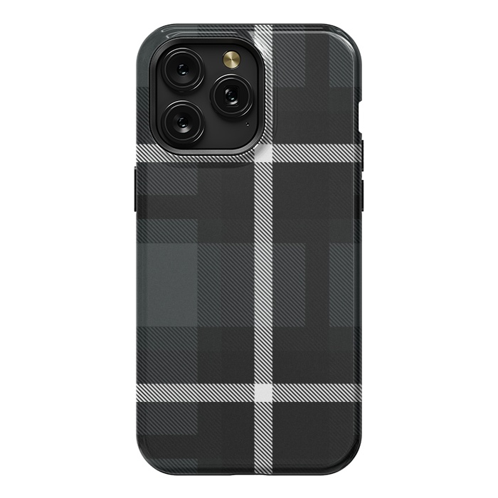 iPhone 15 Pro Max StrongFit Shadow Scottish Plaid by TMSarts
