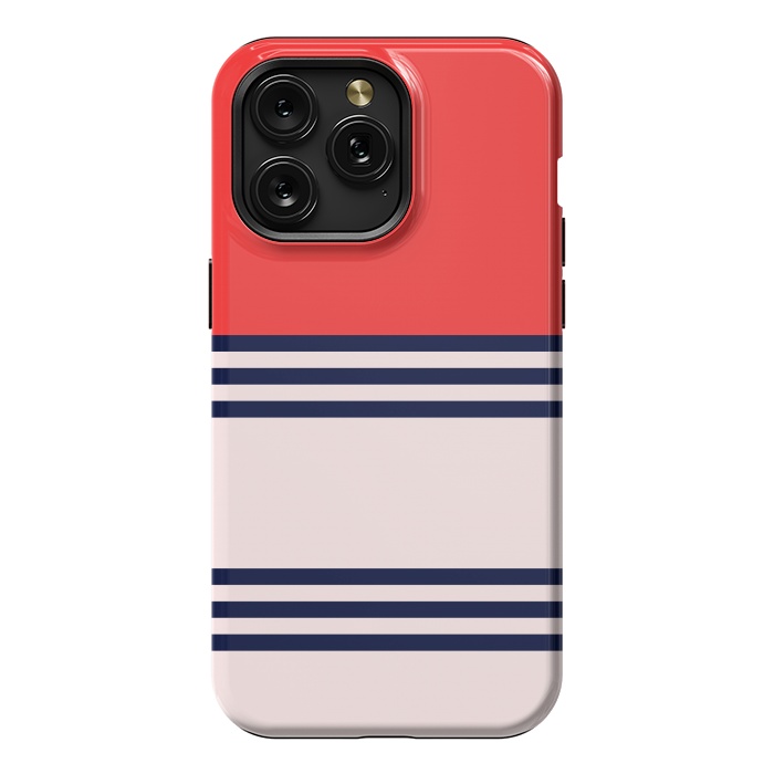 iPhone 15 Pro Max StrongFit Red Retro Stripes by TMSarts