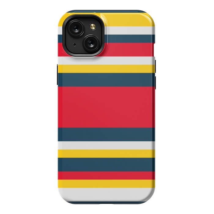 iPhone 15 Plus StrongFit Colorful Casual Stripes by TMSarts