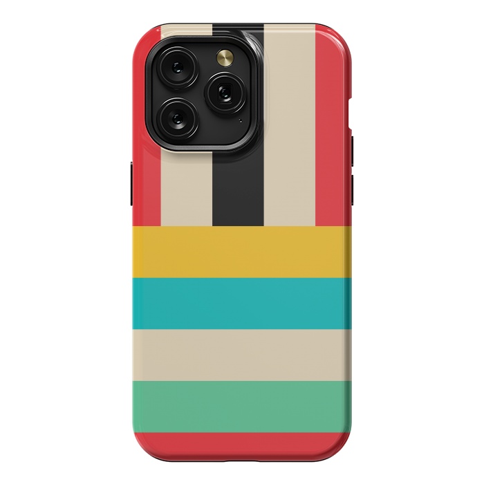 iPhone 15 Pro Max StrongFit Multicolor Stripes by TMSarts