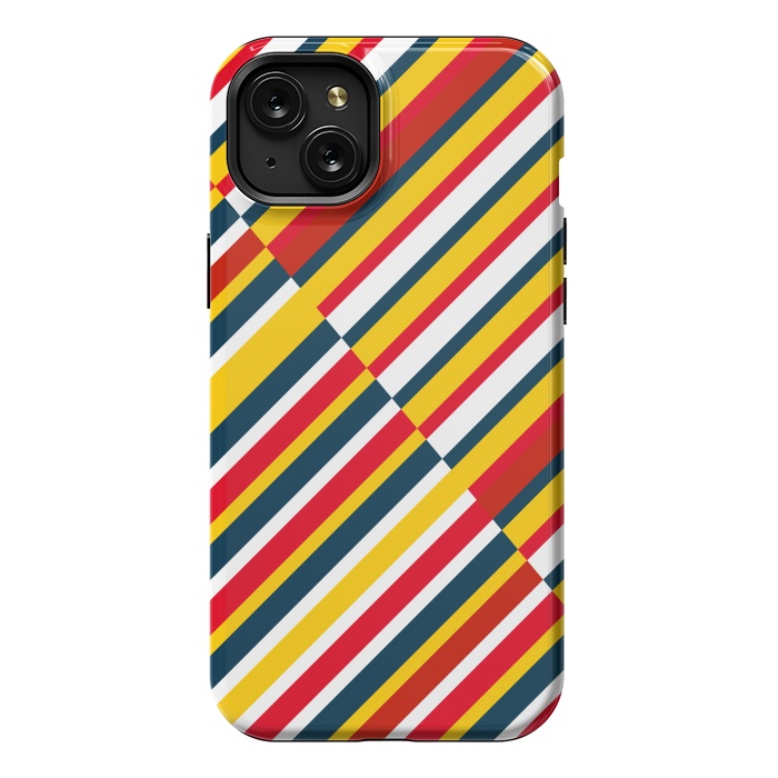 iPhone 15 Plus StrongFit Bohemian Striped by TMSarts