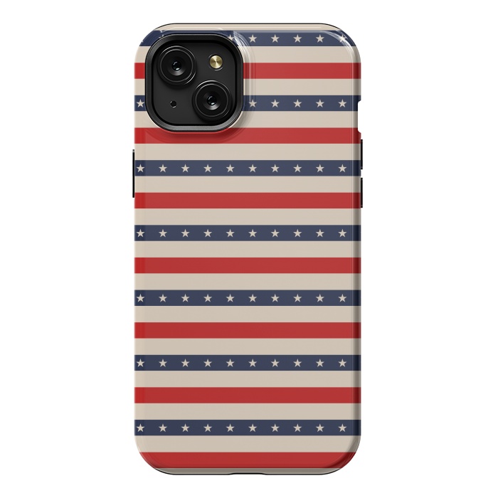 iPhone 15 Plus StrongFit Patriotic Pattern by TMSarts