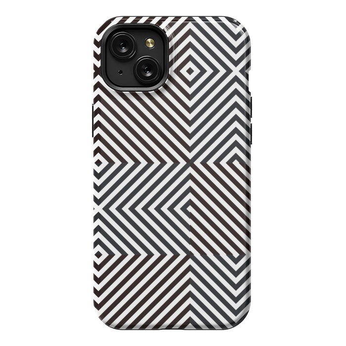 iPhone 15 Plus StrongFit Crossing Diagonal Stripes by TMSarts