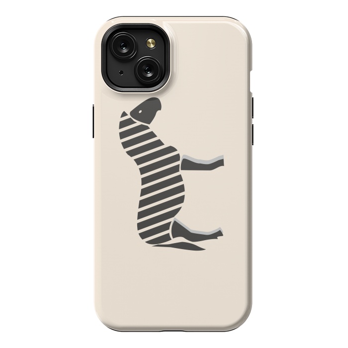 iPhone 15 Plus StrongFit Zebra Cross by Creativeaxle