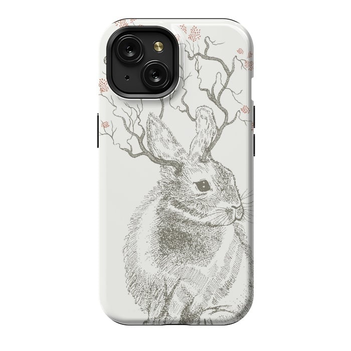 iPhone 15 StrongFit Forest Bunny by Rose Halsey