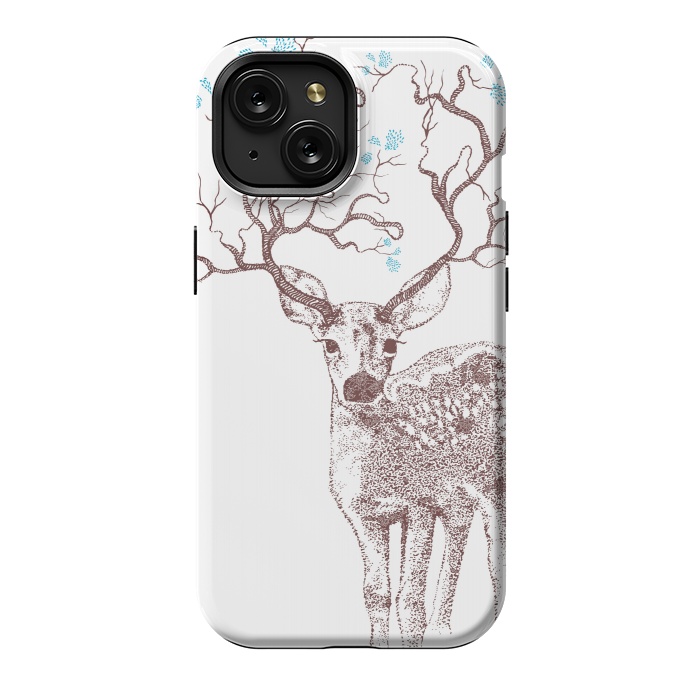iPhone 15 StrongFit Forest Deer by Rose Halsey