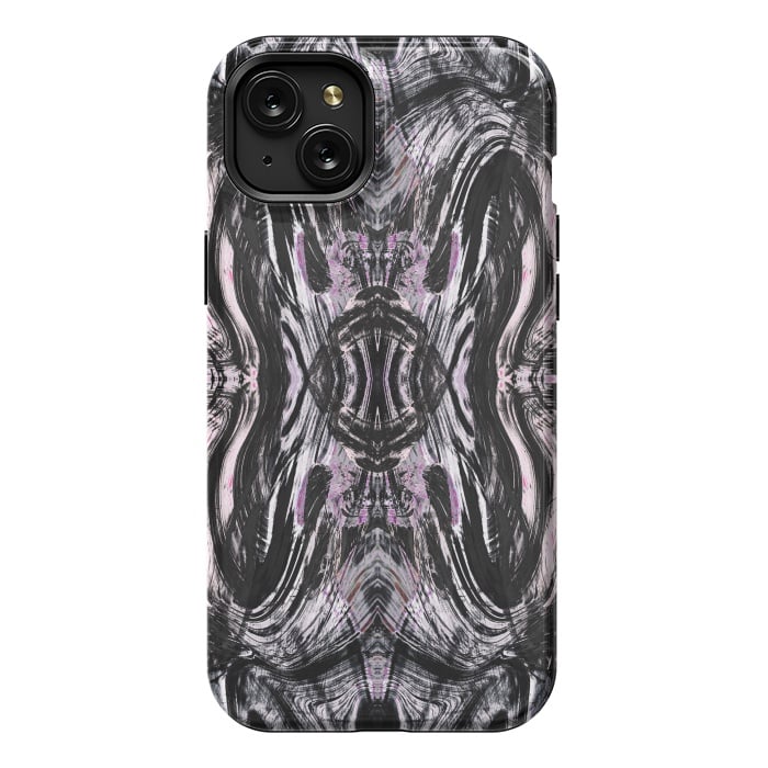 iPhone 15 Plus StrongFit Tribal brushstrokes marble by Oana 