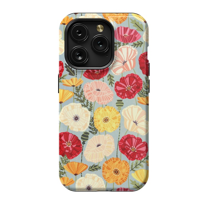 iPhone 15 Pro StrongFit Iceland Poppies  by Tigatiga