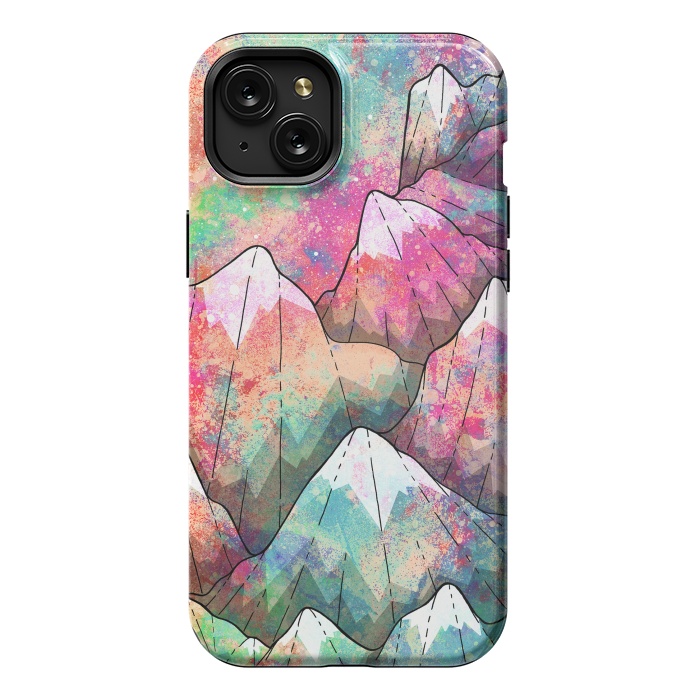 iPhone 15 Plus StrongFit The painted mountain peaks  by Steve Wade (Swade)
