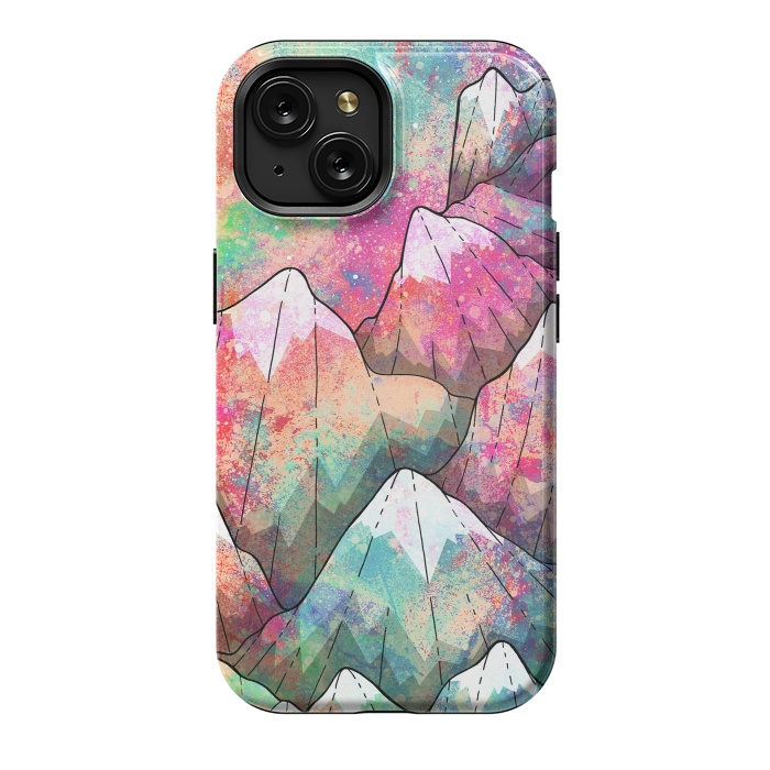 iPhone 15 StrongFit The painted mountain peaks  by Steve Wade (Swade)