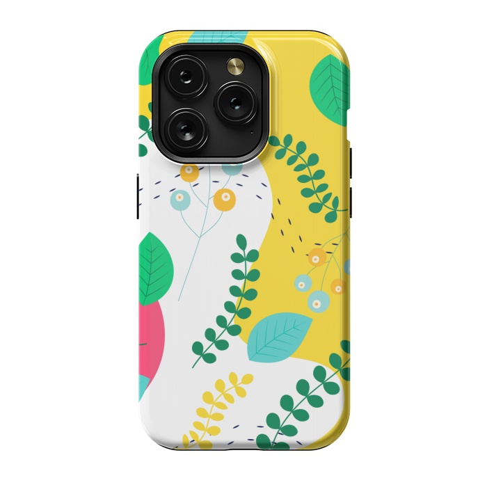 iPhone 15 Pro StrongFit ABSTRACT FLORAL PATTERN 3  by MALLIKA