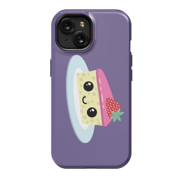 iPhone 15 StrongFit Cute cheesecake by Laura Nagel