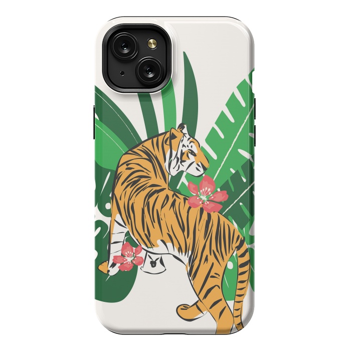 iPhone 15 Plus StrongFit Tiger 010 by Jelena Obradovic