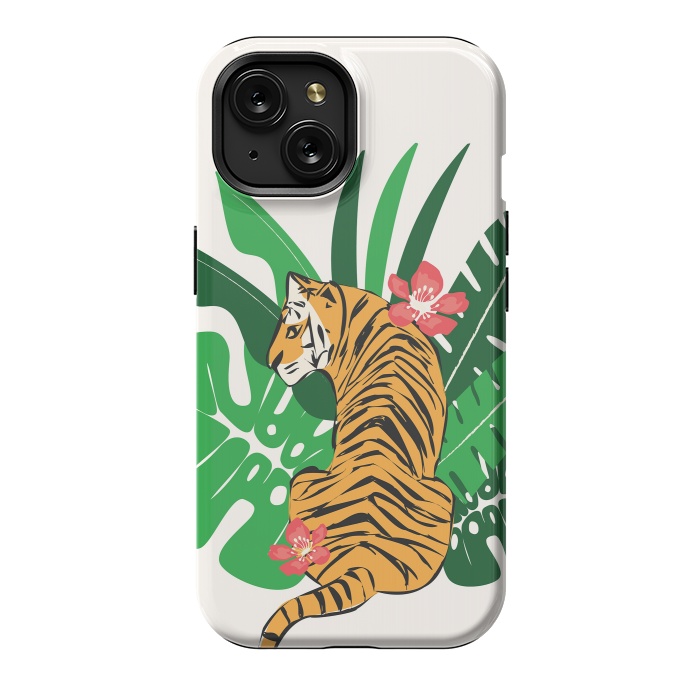iPhone 15 StrongFit Tiger 011 by Jelena Obradovic