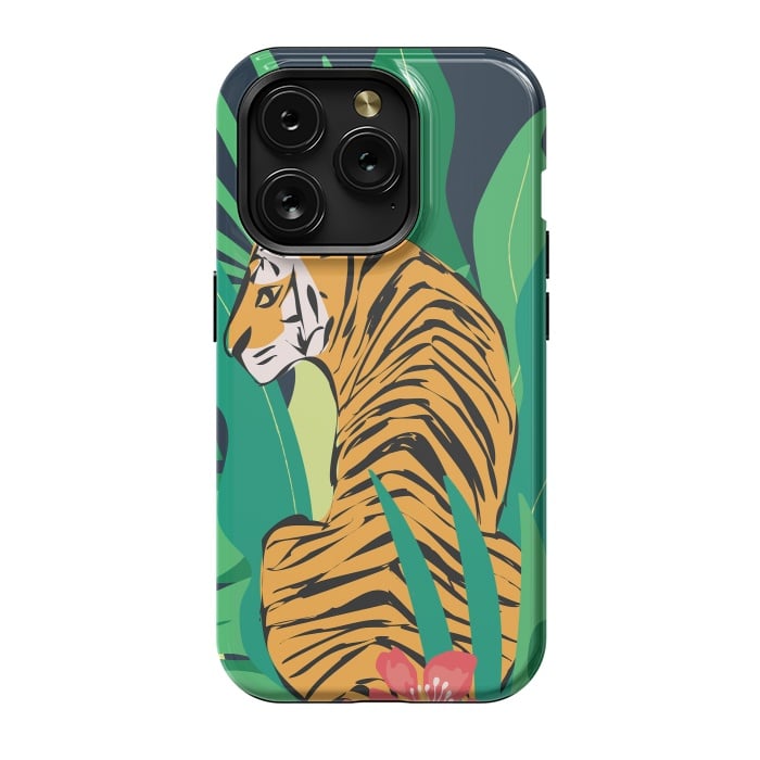 iPhone 15 Pro StrongFit Tiger 012 by Jelena Obradovic