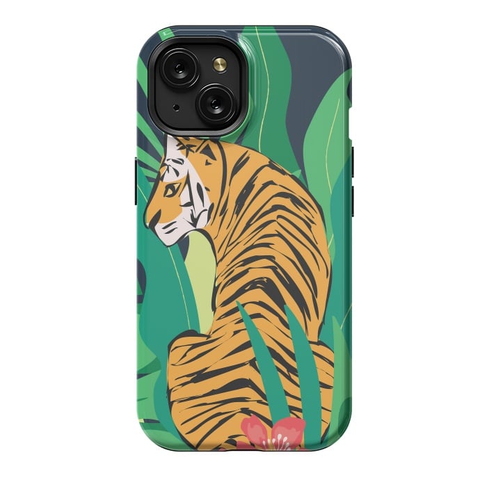 iPhone 15 StrongFit Tiger 012 by Jelena Obradovic