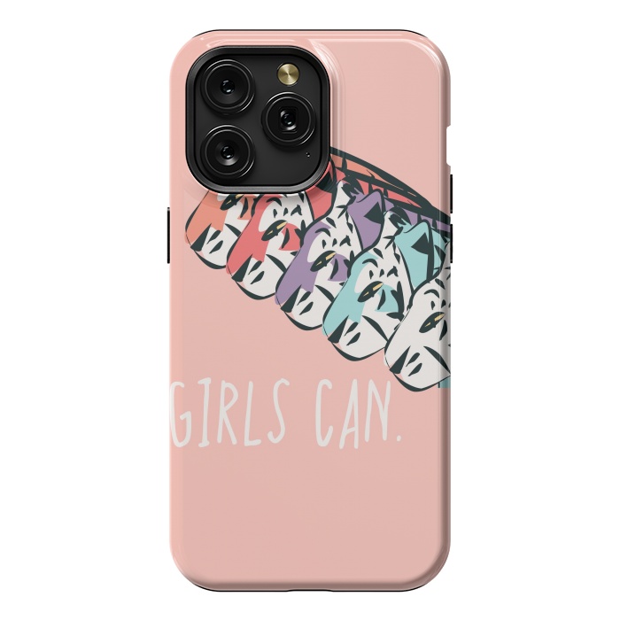 iPhone 15 Pro Max StrongFit Girls can, pink by Jelena Obradovic