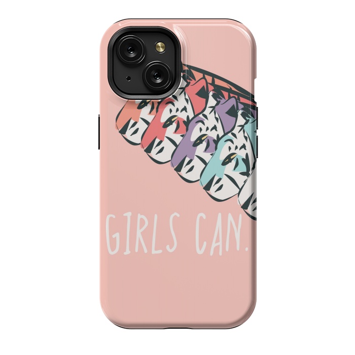 iPhone 15 StrongFit Girls can, pink by Jelena Obradovic