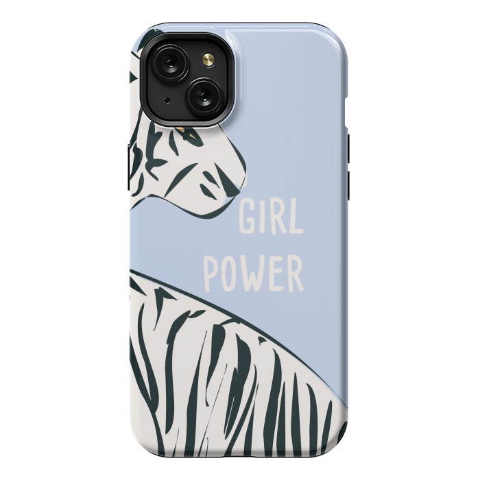 iPhone 15 Plus StrongFit Girl Power, blue by Jelena Obradovic