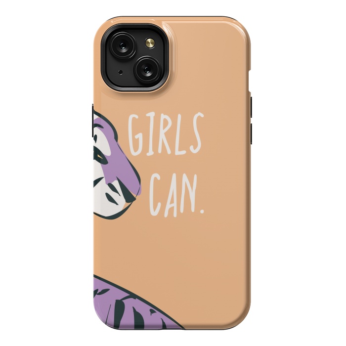 iPhone 15 Plus StrongFit Girls can, peach by Jelena Obradovic