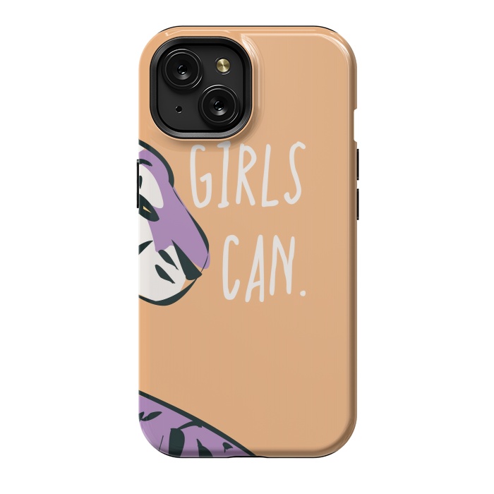 iPhone 15 StrongFit Girls can, peach by Jelena Obradovic