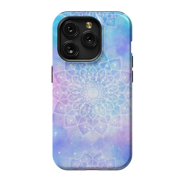 iPhone 15 Pro StrongFit Galaxy mandala pastel by Jms