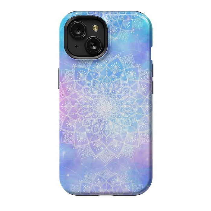 iPhone 15 StrongFit Galaxy mandala pastel by Jms
